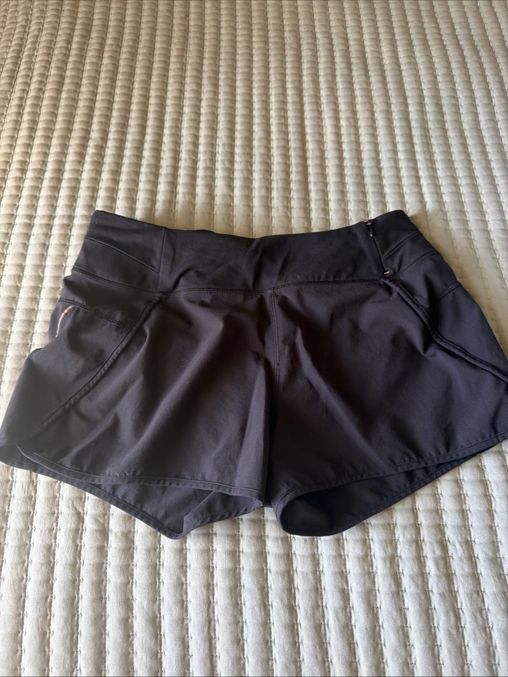 CALIA Women’s Black Athletic Training Shorts w/ Liner Pockets Stretch, M